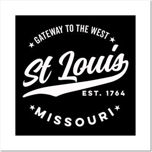 Vintage St Louis Missouri Gateway to the West USA City Posters and Art